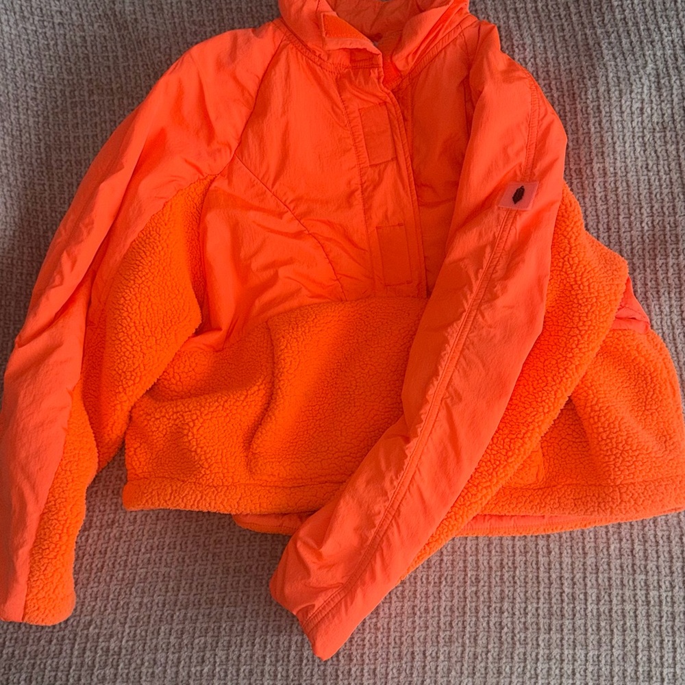 FP Movement by Free People Orange Fleece Pullover (fits up to a L)